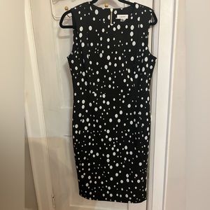 Calvin Klein dot sheathdress